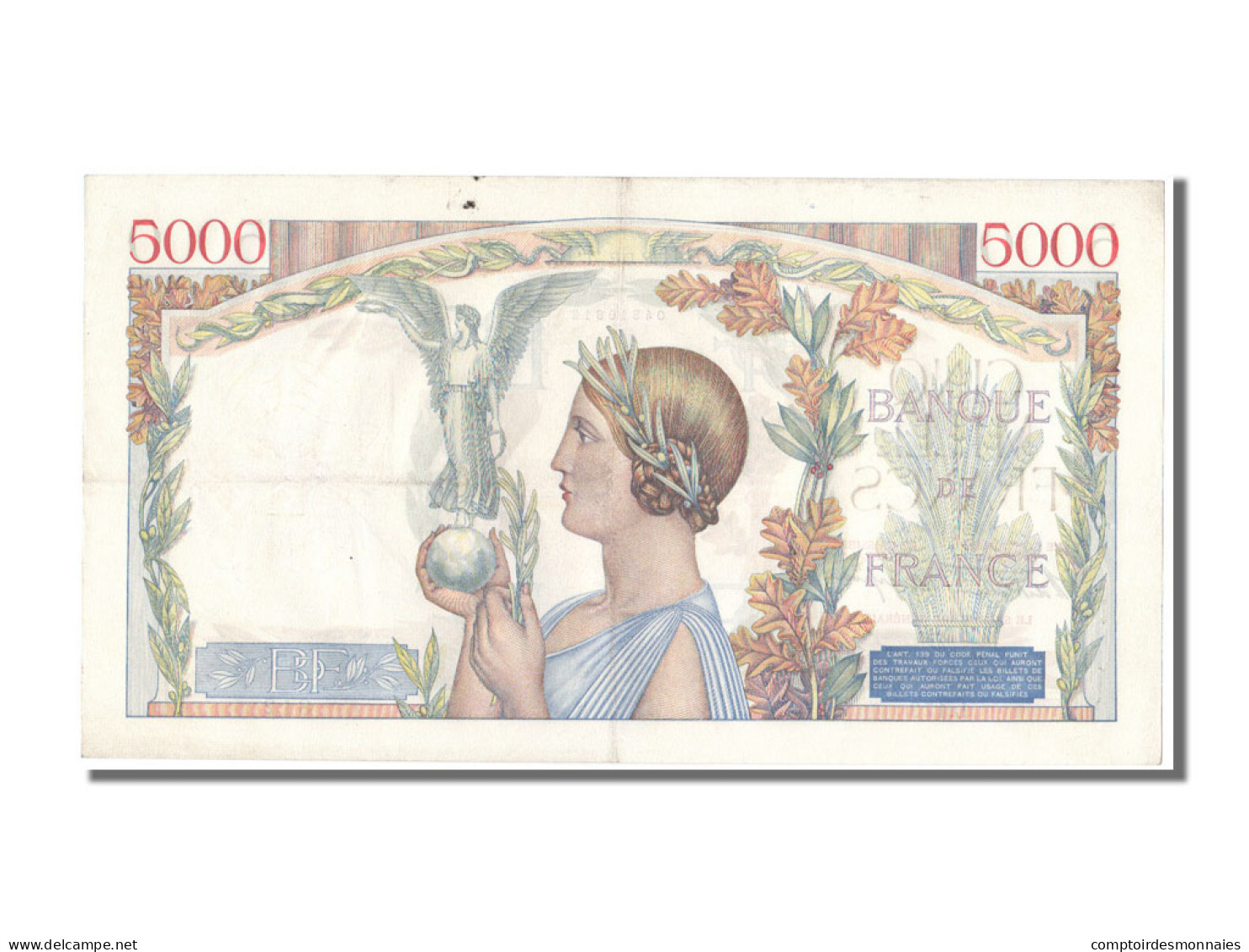 Billet, France, 5000 Francs, 5 000 F 1934-1944 ''Victoire'', 1939, 1939-05-04 - 5 000 F 1934-1944 ''Victoire''