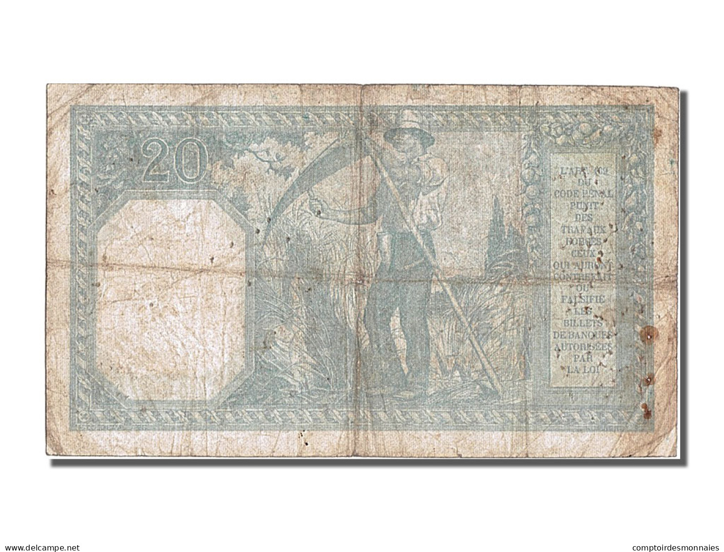 Billet, France, 20 Francs, 20 F 1916-1919 ''Bayard'', 1917, 1917-03-08, TB+ - 20 F 1916-1919 ''Bayard''