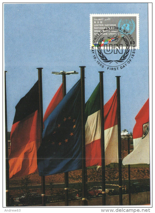 ONU - NAZIONI UNITE - UNITED NATIONS - NATIONS UNIES - 1985 - Definitive Series - Carte Maximum - New York - FDC - Cartes-maximum