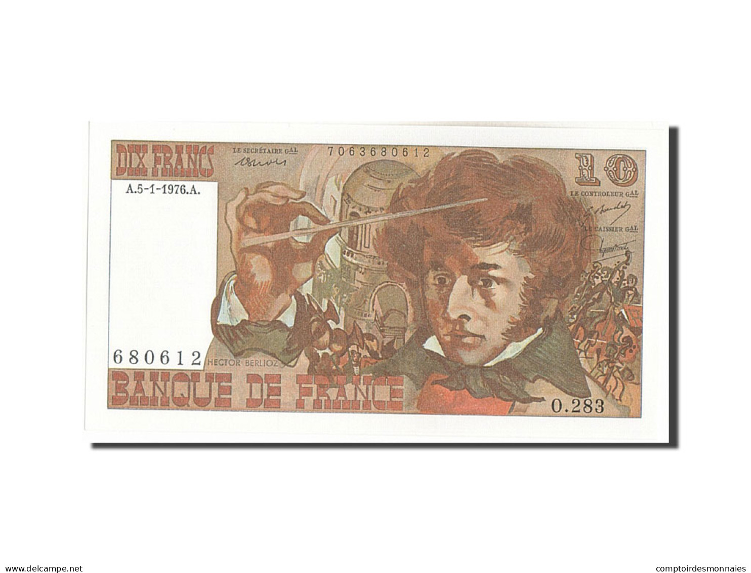 Billet, France, 10 Francs, 10 F 1972-1978 ''Berlioz'', 1976, 1976-01-05, NEUF - 10 F 1972-1978 ''Berlioz''