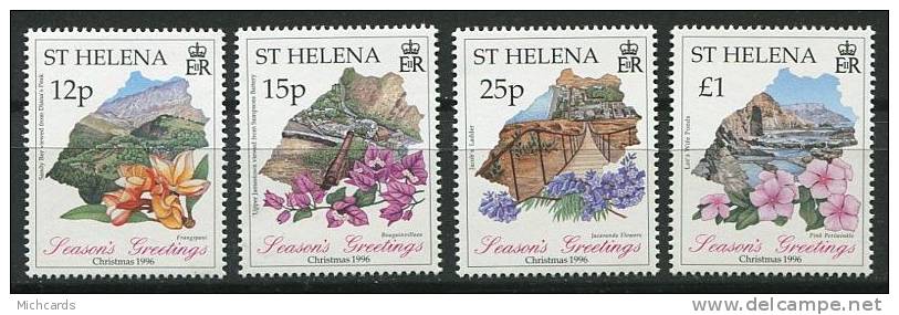 104 SAINTE HELENE 1996 - Noel Vue De Site Et Fleur - Neuf Sans Charniere (Yvert 681/84) - St. Helena