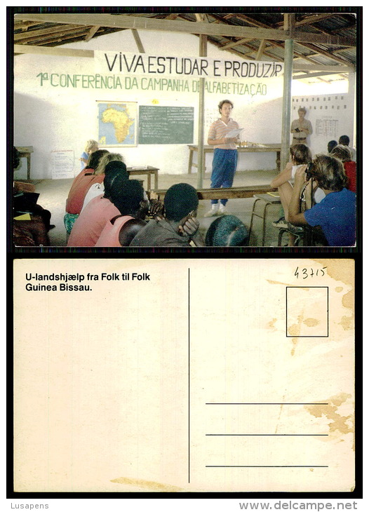 PORTUGAL COR 43715  - GUINÉ - BISSAU - VIVA ESTUDAR E PRODUZIR - Guinea-Bissau