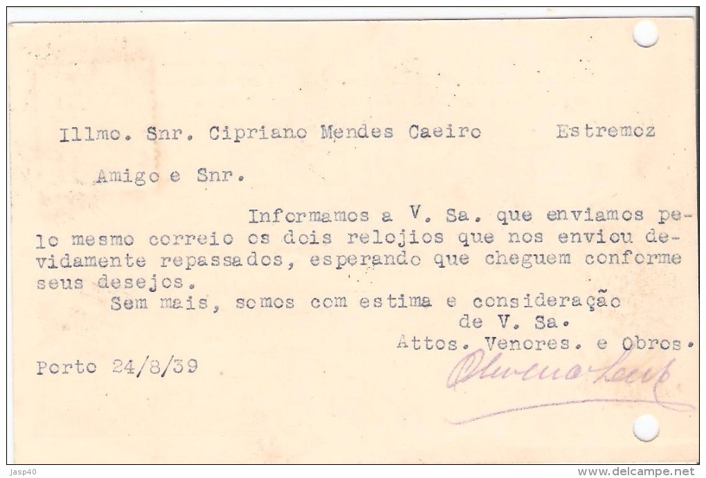 POSTAL CIRCULADO EM PORTUGAL - Lettres & Documents