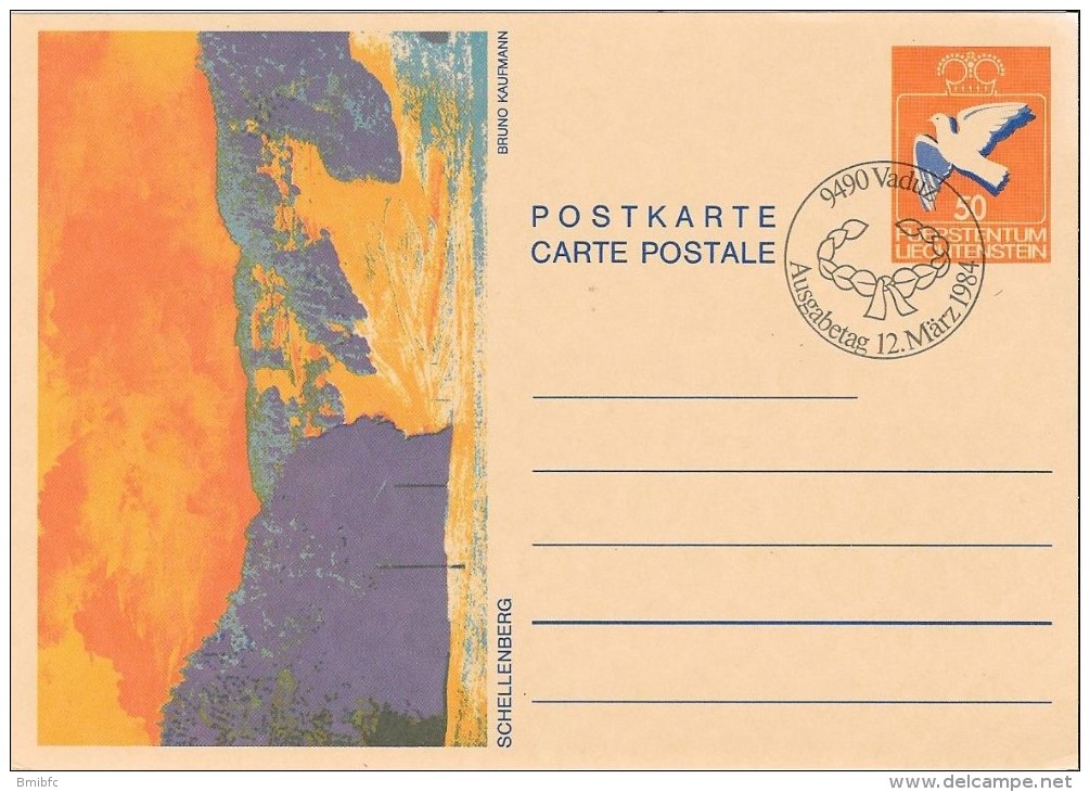 9490 VADUZ 12 März 1984 - Entiers Postaux