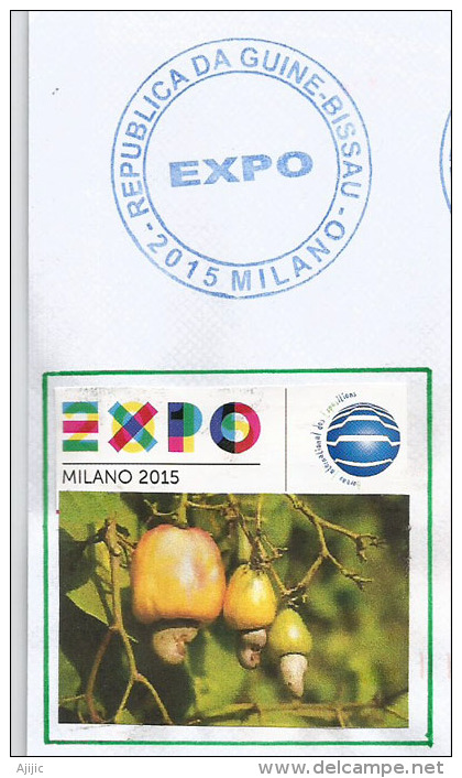 GUINÉE BISSAU. EXPO MILAN 2015, Lettre Du Pavillon De Guinée-Bissau"Nourrir La Planête" (Pommes De Cajou) 1er Producteur - 2015 – Milan (Italie)