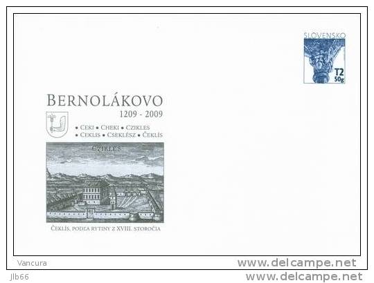 2009 : 3 Entiers Postaux Des 800 Ans De La Ville De BERNOLAKOVO / COB 97/99 Michel U 97/99 - Covers