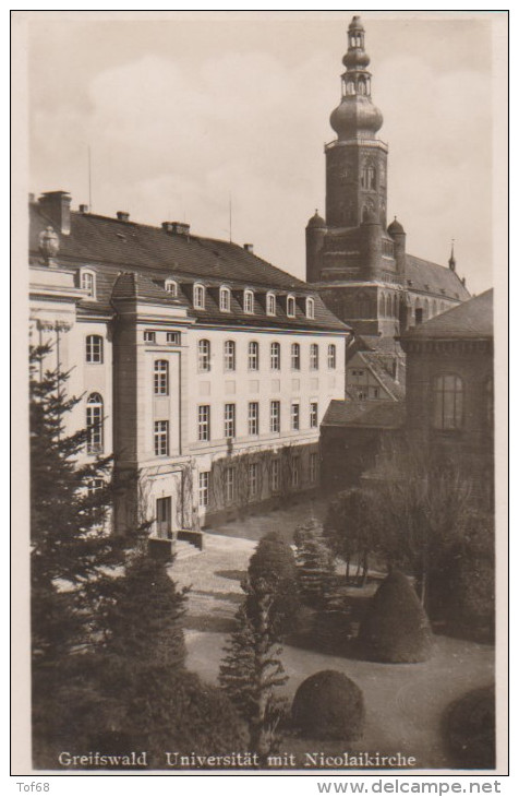 Greifswald Universität Mit Nicolaikirche - Greifswald