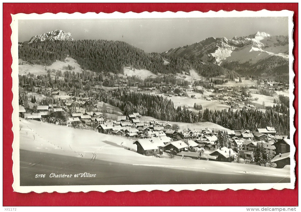 HBB-25  Chesières Et Villars Dans La Neige.  Cachet 1953  Perrochet 5176 - Roche