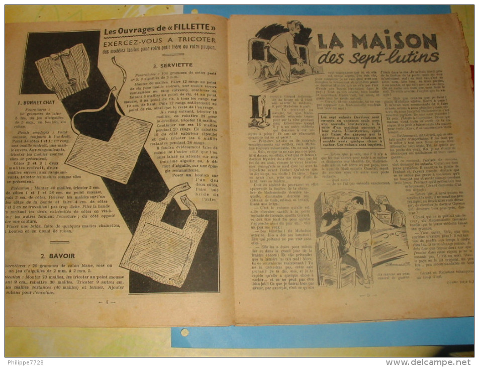 Magazine FILLETTE Nr 180 Du 29 Décembre 1949 L' Archipel Maudit - Fillette