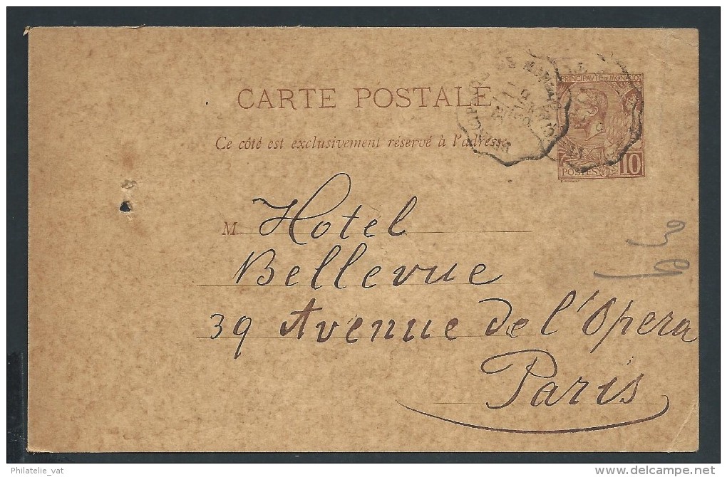 MONACO - Entier Postal Pour Paris En 1893 - A Voir - Lot P13948 - Ganzsachen