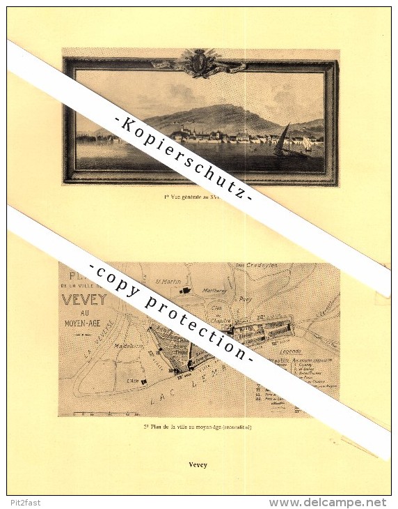 Photographien / Ansichten , 1925 , La Dausaz Pres  Palézieux , Vevey ,  Lavaux-Oron , Prospekt , Architektur , Fotos !!! - Palézieux