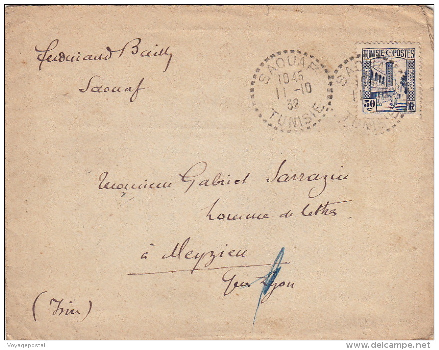 1932- Lettre CaD Saouaf Pour La France >> 50cts - Briefe U. Dokumente