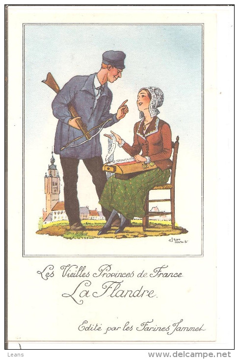 LA FLANDRE   D'apres Illustrateur JEAN DROIT   Pub Farines Jammet - Nord-Pas-de-Calais