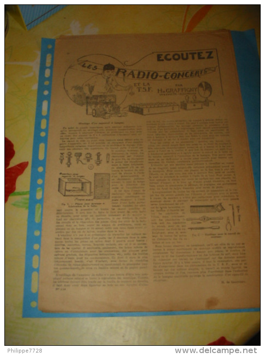 Les Radios Concerts Et La T.S.F Journal Pierrot Lot 5 Feuilles - Otros & Sin Clasificación