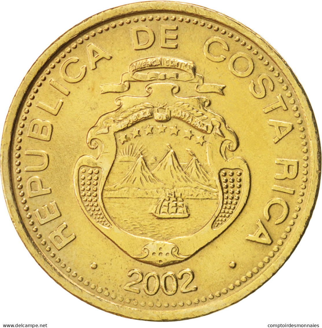 Monnaie, Costa Rica, 10 Colones, 2002, SUP+, Laiton, KM:228.2 - Costa Rica