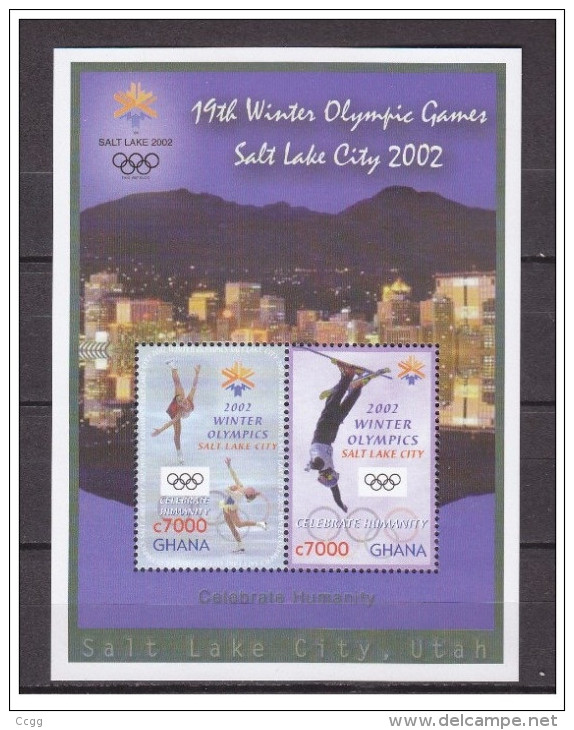 Olympische Spelen  2002 , Ghana - Blok  Postfris - Winter 2002: Salt Lake City