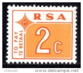 South Africa - 1972 Postage Due 2c (**) # SG D76 , Mi Porto 72 - Portomarken