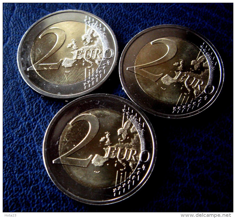 Lettland ESTLAND LITAUEN 2015 2 Euro Gedenkmünze 30 Years Of EU Flag Aus Rolle UNZ UNC  Münze  Coin From Mint Roll - Lituanie