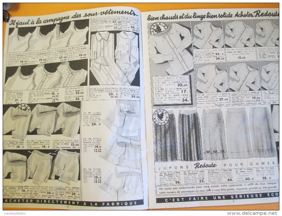 Catalogue Spécial  / La Redoute Hiver  1937-1938/Filatures De La Redoute/ROUBAIX/1938    CAT118 - Textile & Clothing