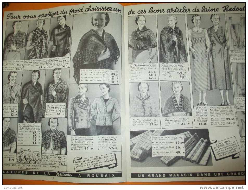 Catalogue Spécial  / La Redoute Hiver  1937-1938/Filatures De La Redoute/ROUBAIX/1938    CAT118 - Textile & Vestimentaire