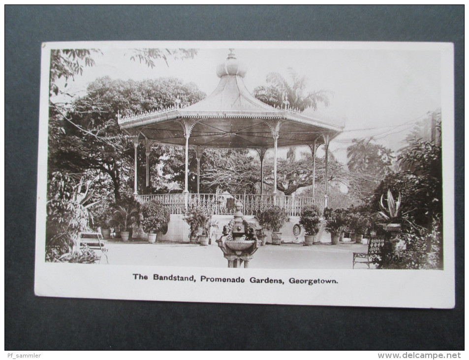 GB Kolonie 1911 British Guinana Ansichtskarte Nach Böhmen / Österreich. Georgetown. The Bandstand, Promenade Gardens - British Guiana (...-1966)