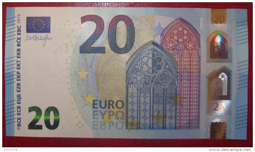 20 EURO S013A5 Draghi Italy Serie SB Perfect  UNC - 20 Euro