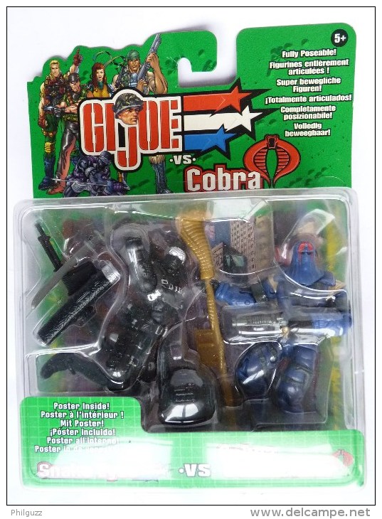 BLISTER 2002  G.I.JOE VS COBRA SNAKE EYES VS COBRA COMMANDER - GIJoe