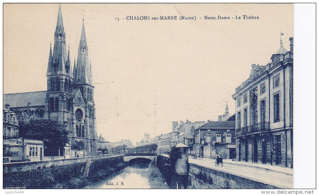 CHALONS SUR MARNE NOTRE DAME THEATRE ( Tricycle Carte Légèrement Bleutée ) - Châtillon-sur-Marne