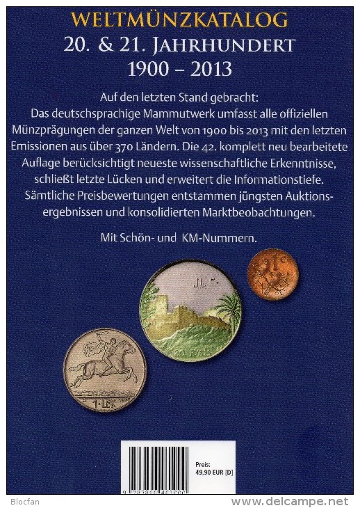 Schön Coins Of The World Welt-Münzkatalog 2014 New 50€ Münzen 20/21.Jahrhundert A-Z Europa Amerika Afrika Asien Oceanien - Sammlungen