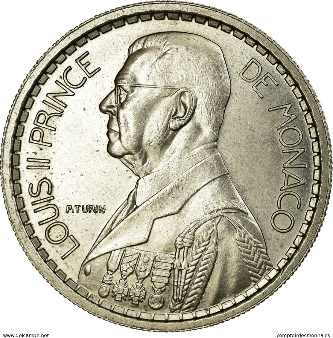 Monnaie, Monaco, 10 Francs, 1945, SUP+, Copper-nickel, Gadoury:136 - 1922-1949 Louis II