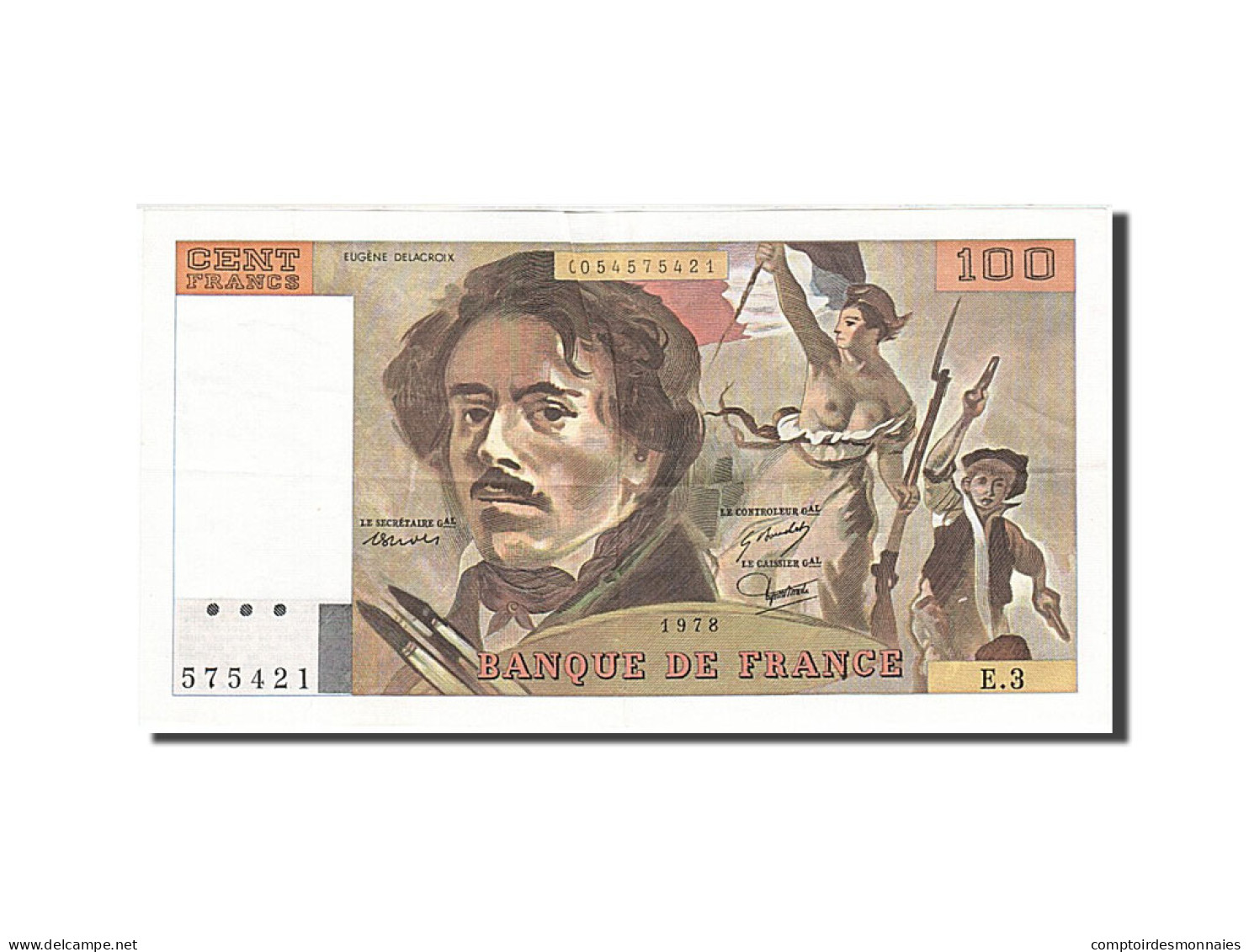 Billet, France, 100 Francs, 1978, 1978, SUP, Fayette:69.1b, KM:154a - 100 F 1978-1995 ''Delacroix''