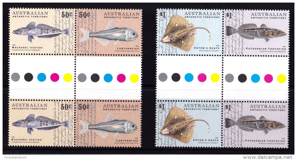 Australian Antarctic 2006 Fish Set As Gutter Pairs MNH - - Ungebraucht