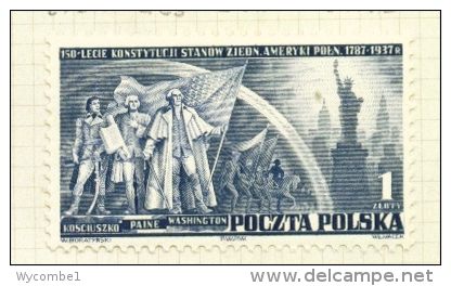 POLAND  -  1938  US Constitution  Mounted/Hinged Mint - Nuevos