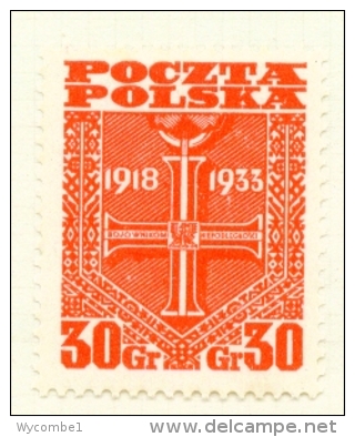 POLAND  -  1933  Cross Of Independence  Mounted/Hinged Mint - Nuevos