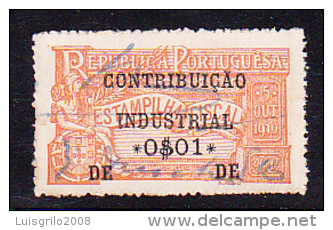 REPUBLICA PORTUGUESA - CONTRIBUIÇÃO INDUSTRIAL / ESTAMPILHA FISCAL - 0$01 - Gebraucht