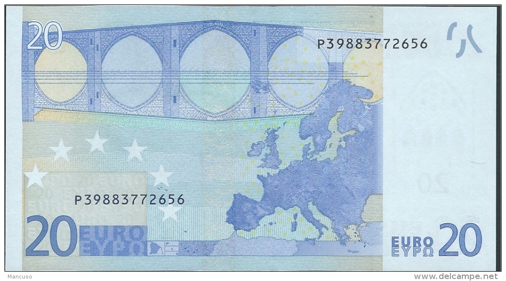 P NETHERLANDS  € 20  R030 A5  DRAGHI  UNC - 20 Euro