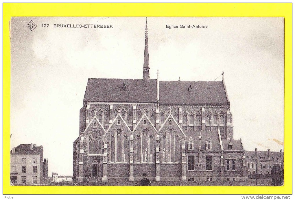 * Etterbeek - Etterbeeck (Bruxelles - Brussel) * (SBP, Nr 137) église Saint Antoine, Kerk, Rare, Old, CPA, Gemeente - Etterbeek