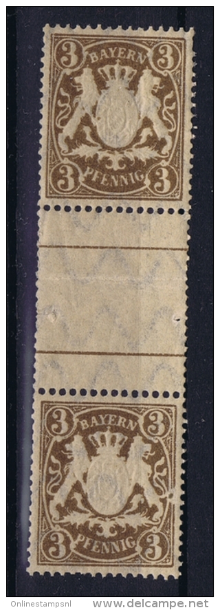 Bayern  Mi Nr 60 X MNH/**/Postfrisch  Zwischenstekpaar  CV &euro; 250    Perforation Fragile - Ungebraucht