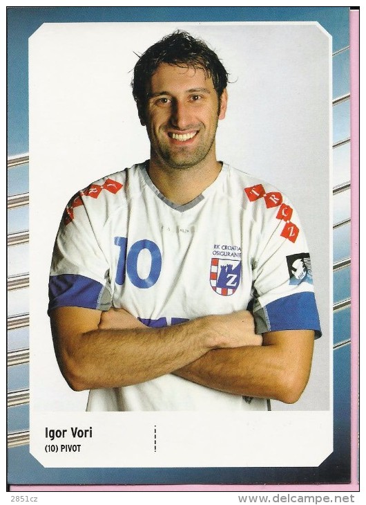 Handball - Igor Vori (10) , RK Croatia Osiguranje Zagreb, Croatia, Commemorative Card - Handball