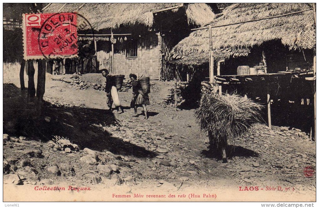 LAOS (ASIE - TONKIN  - Indochine - Viet-Nam - CHINE)  :   Femmen MEOS Revenant Des Raïs (HUA PAHN) - Laos