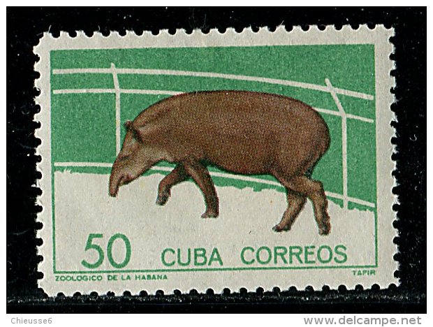 (cl. 3 - P39 ) Cuba ** N° 780B (ref. Michel Au Dos) - Tapir - - Neufs