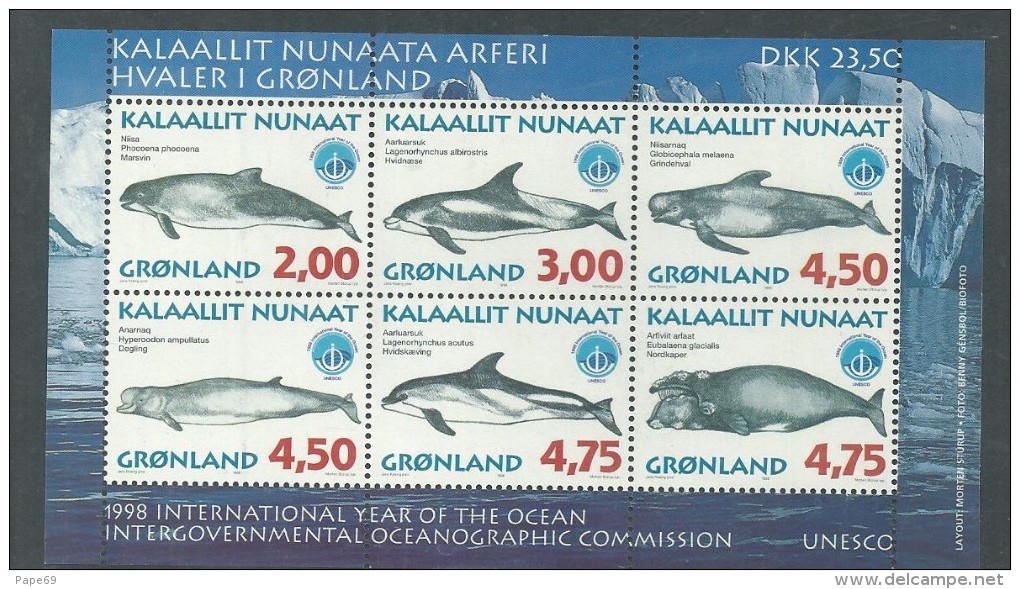 Groenland BF N° 14 XX Mammifères Marins ( III ),  Le Bloc Sans Charnière, TB. - Blocs