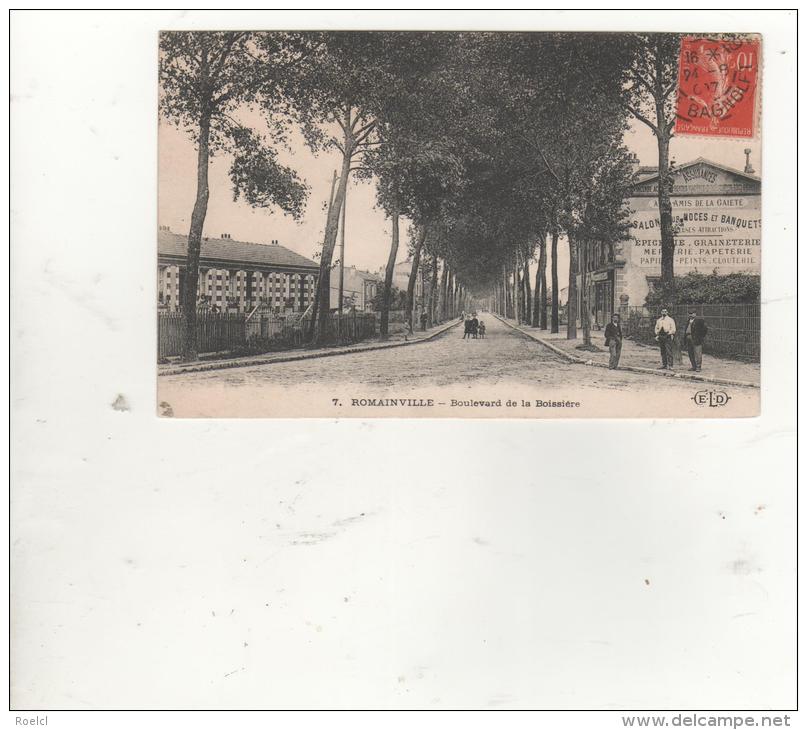 Cpa Animée ROMAINVILLE (93) Boulevard De La Boissière -  1907 - Romainville