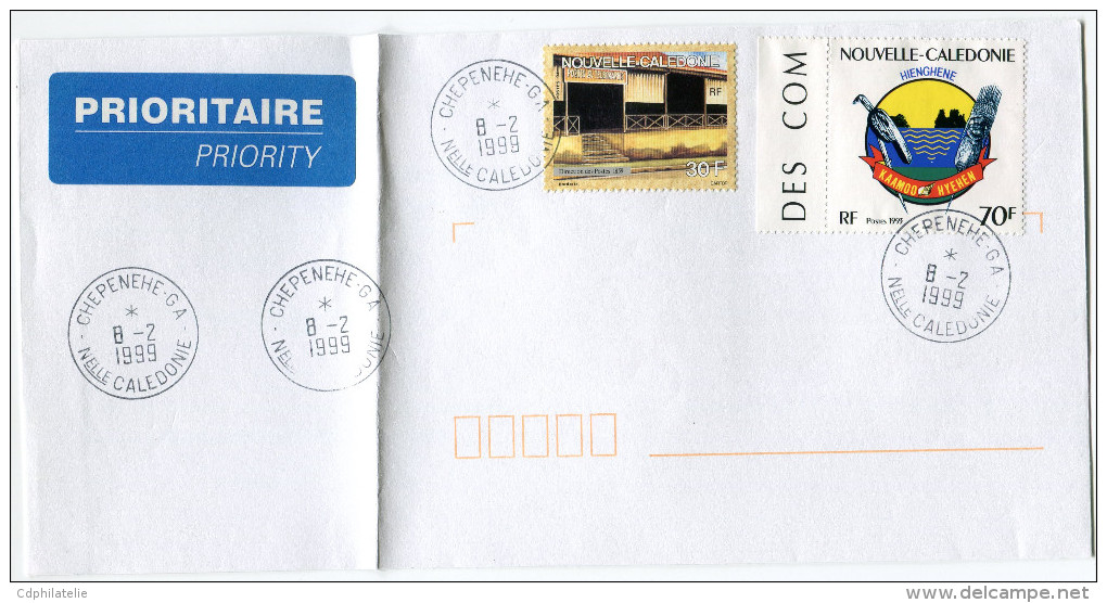 NOUVELLE-CALEDONIE LETTRE AVEC OBLITERATION CHEPENEHE-GA 8-2-1999 - Covers & Documents