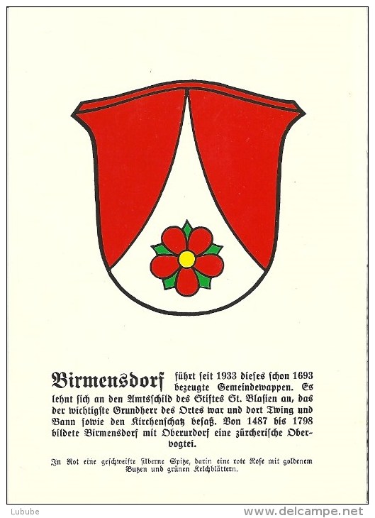 Birmensdorf - Gemeindewappen          Ca. 1990 - Birmensdorf