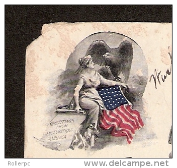 100319 Sc 279-CDS WASHINGTON,D.C.//1900-GEN.ROBERT E.LEE´S OLD HOME-CDS LYNCHBURG,VA.//REC´D[ DAMAGED CARD & STAMP] - Arlington