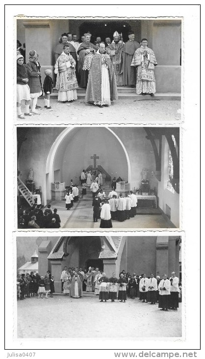 PASSY CHEDDE (74) Ensemble De 3 Carte Photo Chapelle Bénédiction Belles Animations TAIRRAZ - Passy