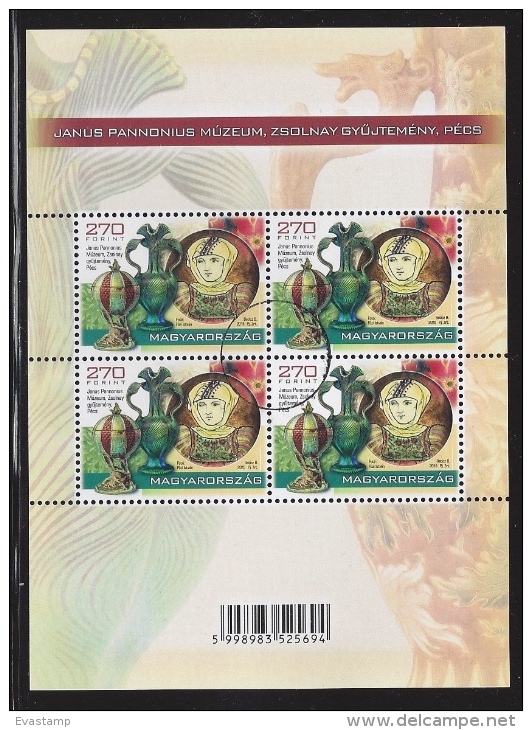 HUNGARY-2015.SPECIMEN - Minisheet - Treasures Of Hungarian Museums - Zsolnay Collection / Ceramics - Proofs & Reprints