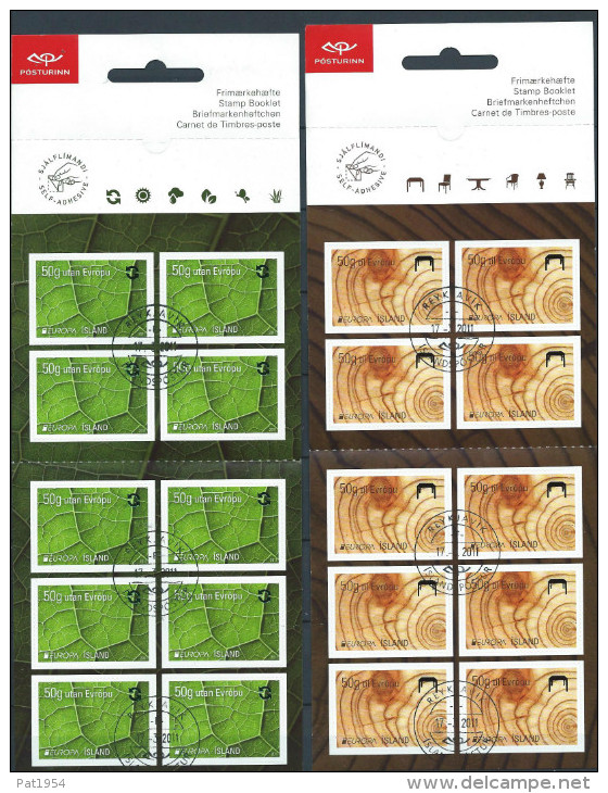 Islande 2011 Carnets Oblitérés C1233/1234  Europa Forêts - Libretti