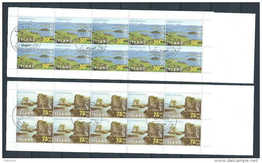 Islande 1999 Carnets C 866/867 Oblitérés Europa Réserves Et Parcs Naturels - Libretti